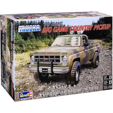 KIT PARA MONTAR REVELL PICKUP GMC BIG GAME COUNTRY 1978 1/24 105 PEÇAS REV 85-7226 17226